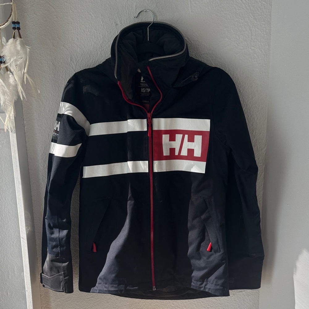 Helly Hansen Black Jacket with Red and White Details